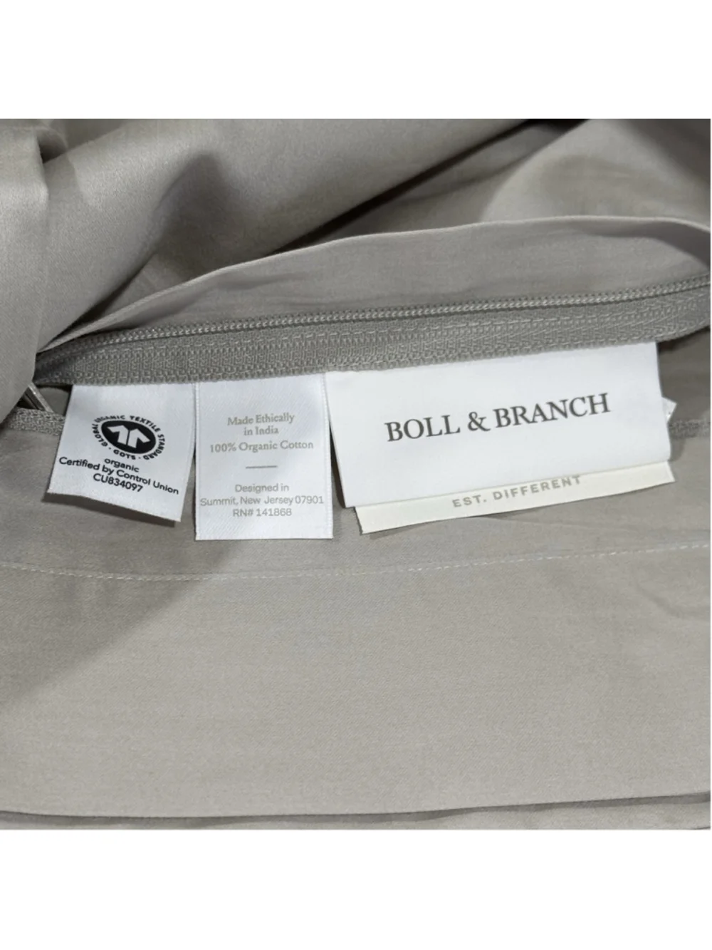 Boll & Branch Signature Hemmed Duvet Set In Pewter - Full/Queen